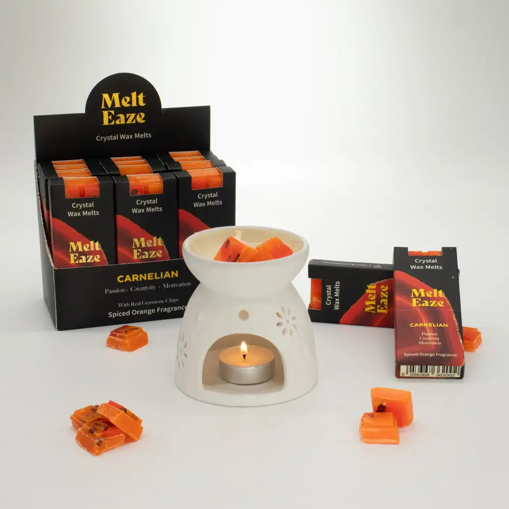 Cera profumata 50g - Fuoco di corniola - Arancia speziata - Melt Eaze Crystal Wax Melts