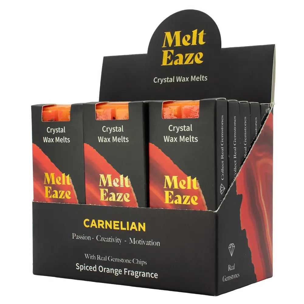 Cera profumata 50g - Fuoco di corniola - Arancia speziata - Melt Eaze Crystal Wax Melts