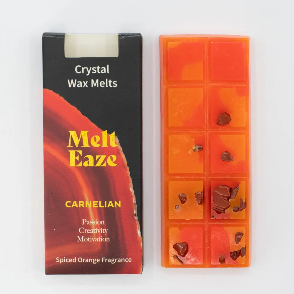 Cera profumata 50g - Fuoco di corniola - Arancia speziata - Melt Eaze Crystal Wax Melts