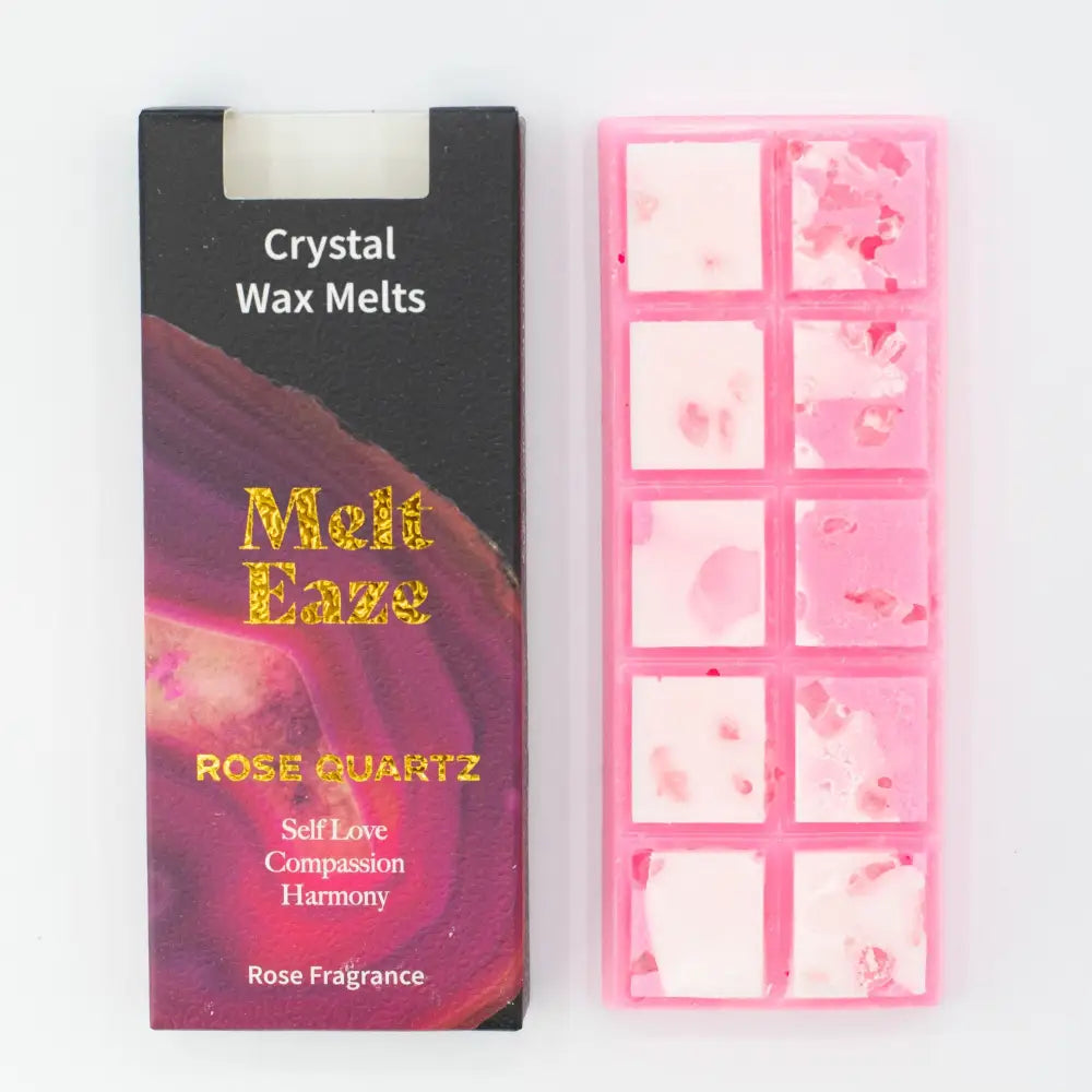 Cera profumata 50g - Amore al quarzo rosa - Rosa - Melt Eaze Crystal Wax Melts
