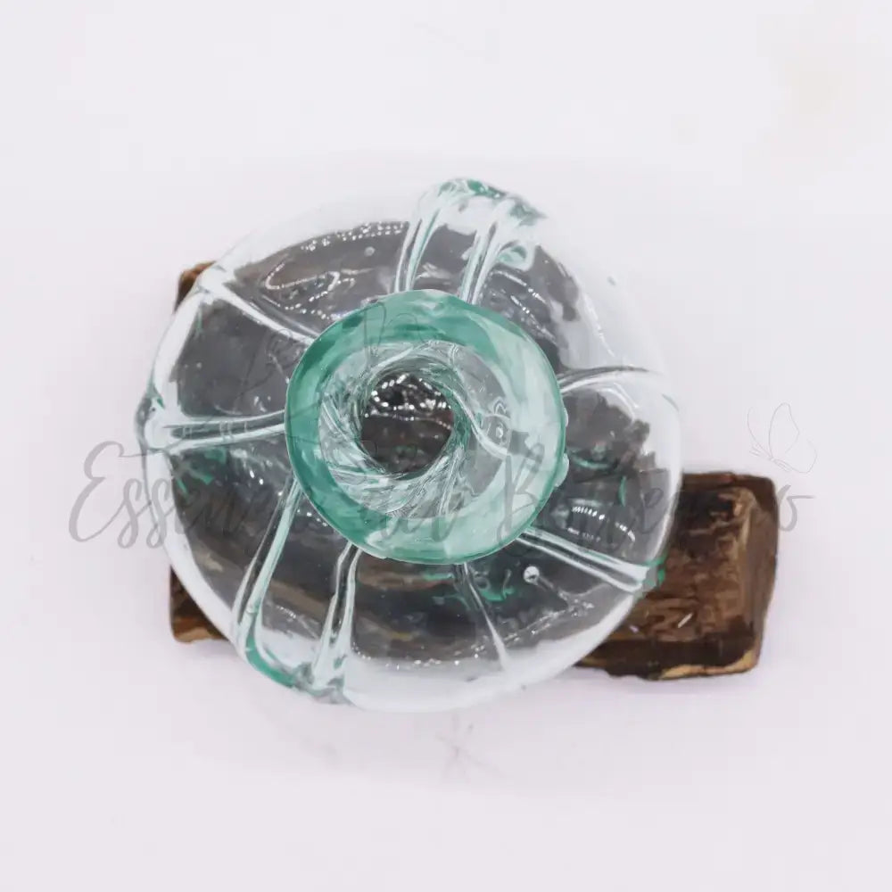 Mini decanter in vetro soffiato su legno da 24 cm - Molten Glass on Wood