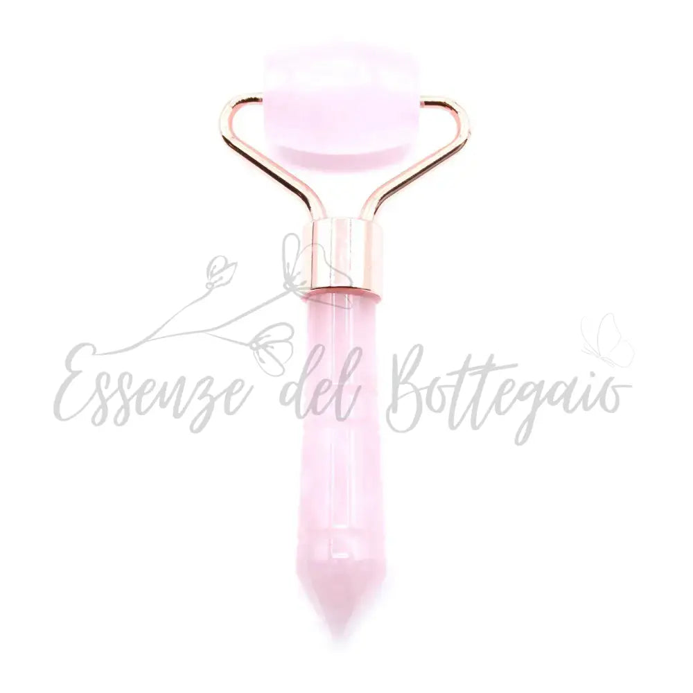 Mini Rullo Massaggiatore - Quarzo Rosa - Gemstone Face Roller