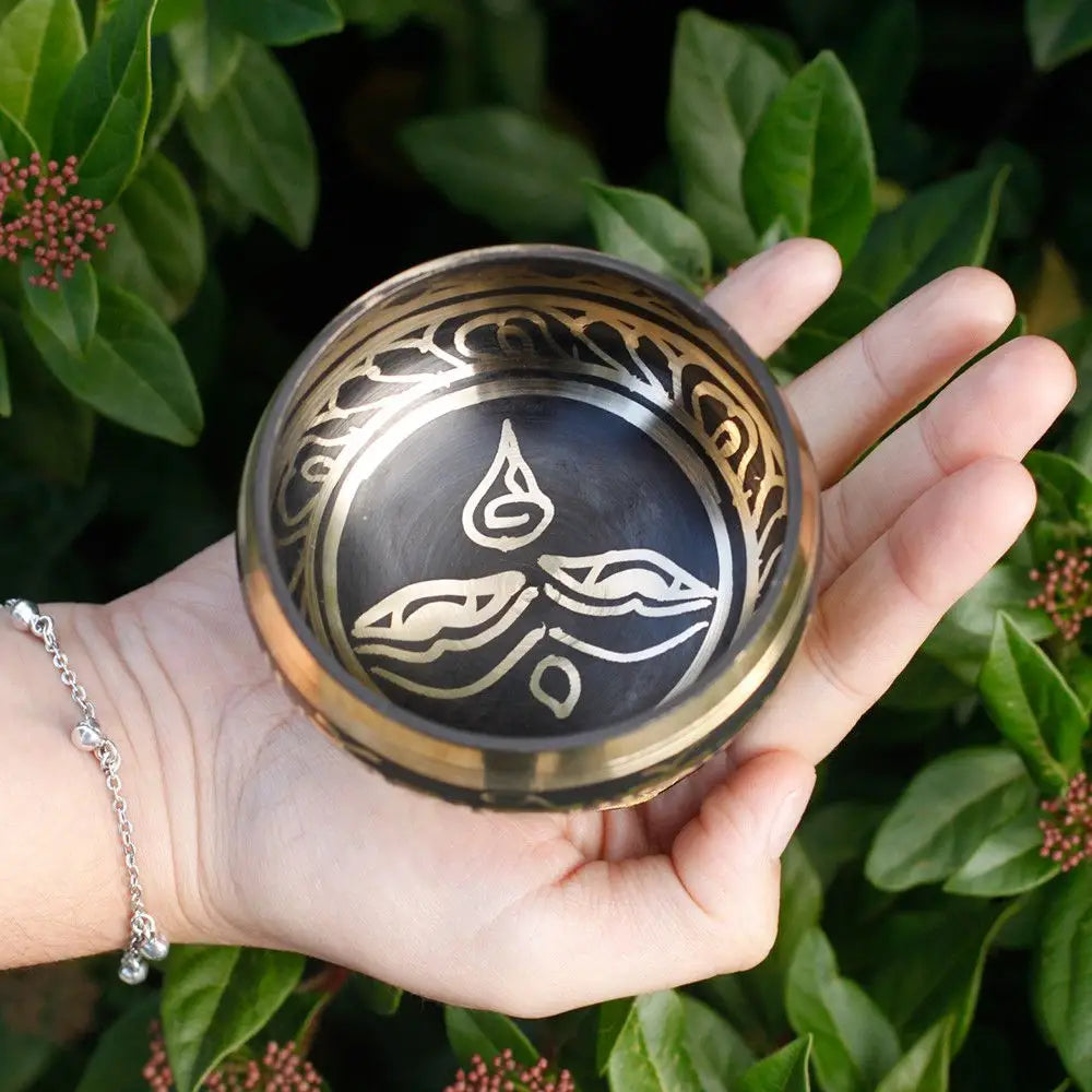 Mini Singing Bowl Gift Set - Black - Tibetan Singing Bowl Sets