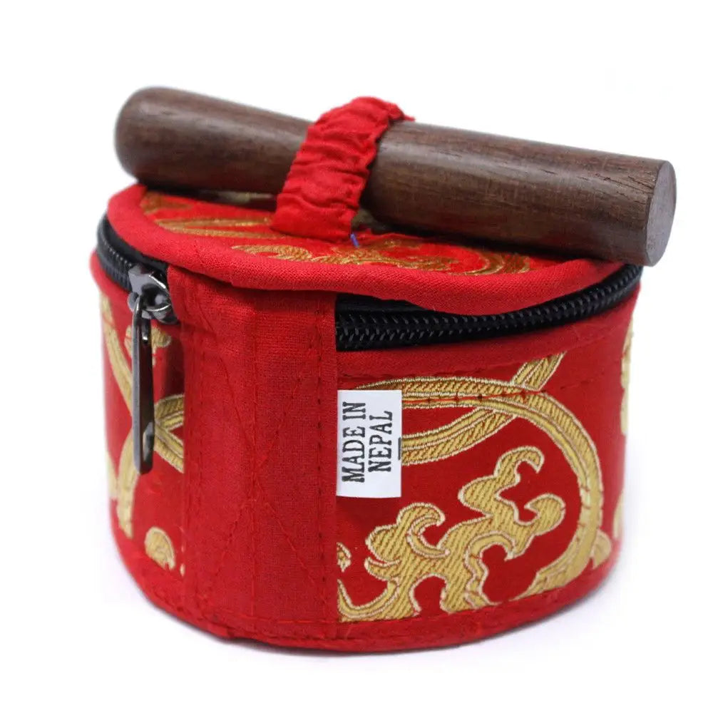 Mini Singing Bowl Gift Set - Red - Tibetan Singing Bowl Sets