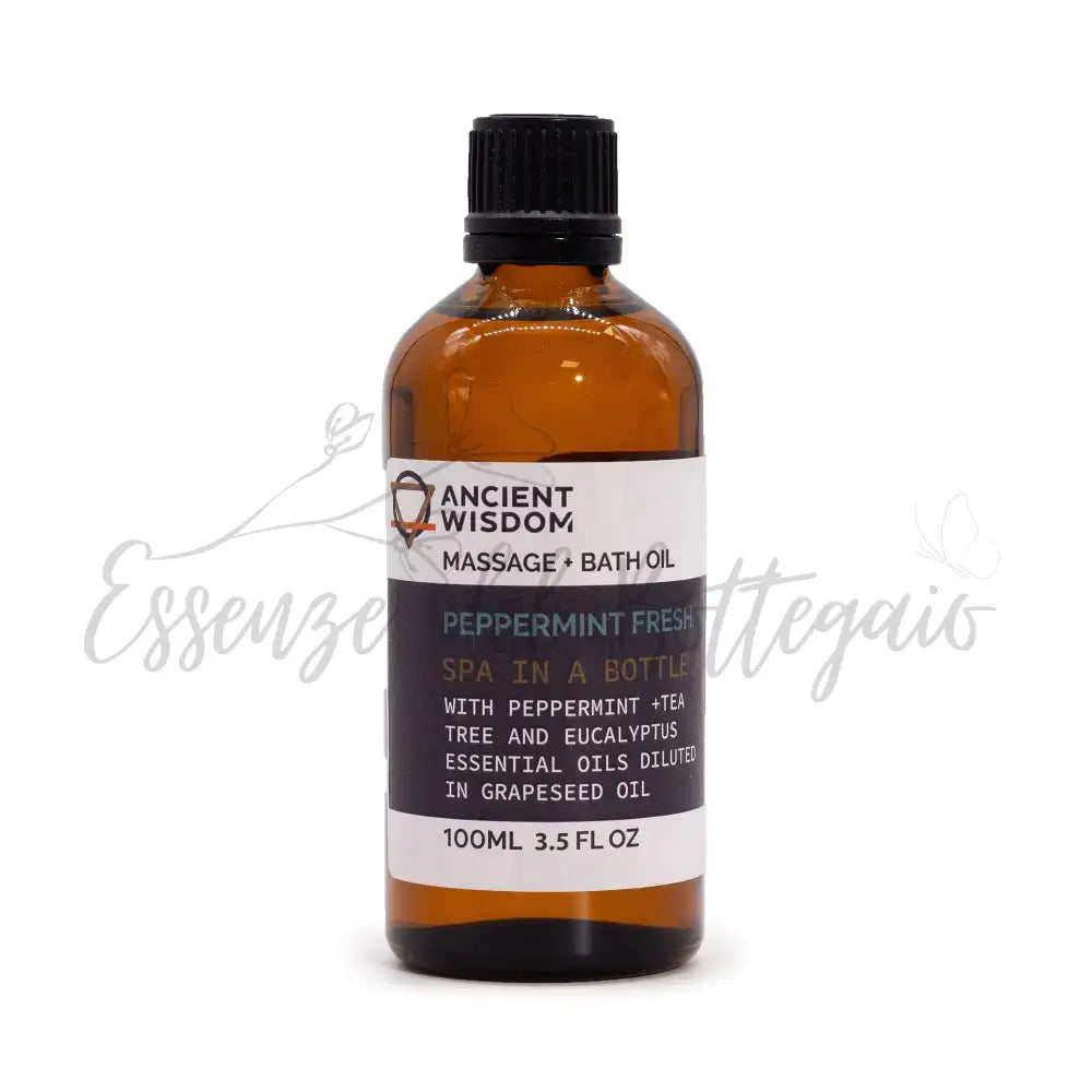 Olio per Massaggi - Menta Piperita Rinfrescante - 100 ml - Massage Oils Bottles -100ml