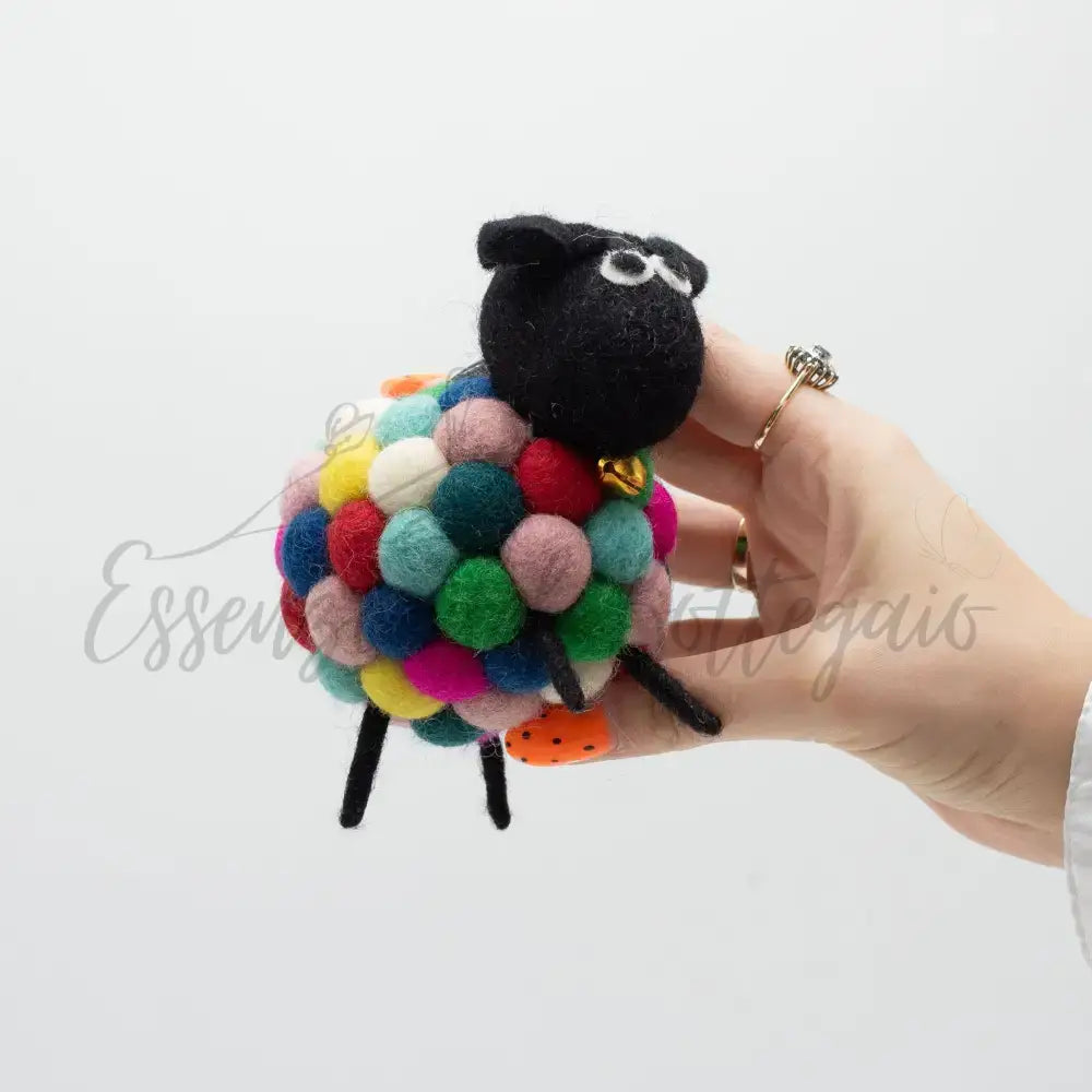 Pecora in Feltro - Multicolore - Little Felt Sheep