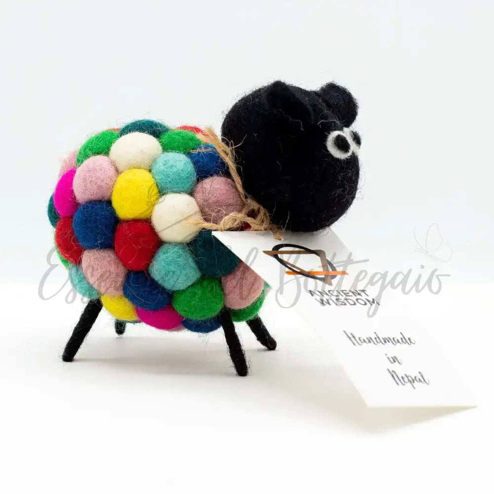 Pecora in Feltro - Multicolore - Little Felt Sheep