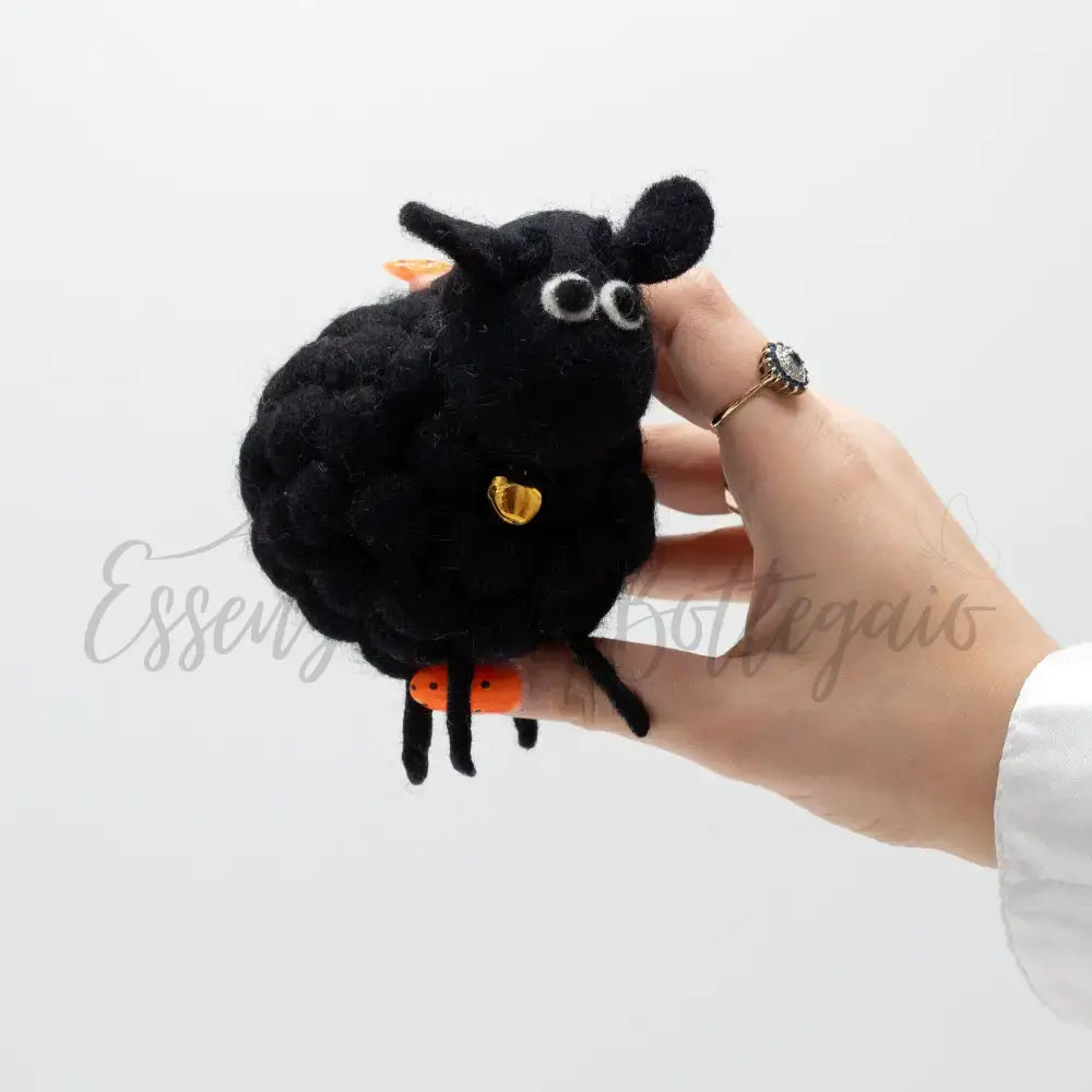 Pecora in Feltro - Nera - Little Felt Sheep