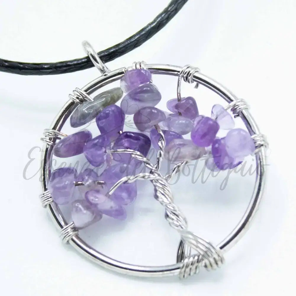 Pendente Albero della Vita - Ametista - Gemstone Pendants - Tree of Life