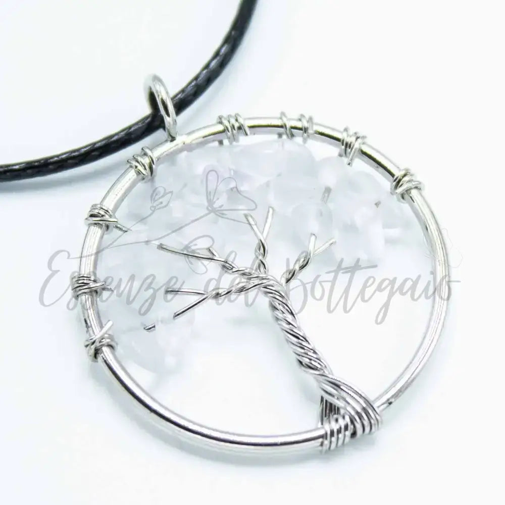 Pendente Albero della vita - Cristallo di Rocca - Gemstone Pendants - Tree of Life