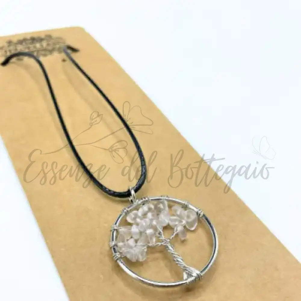 Pendente Albero della vita - Cristallo di Rocca - Gemstone Pendants - Tree of Life