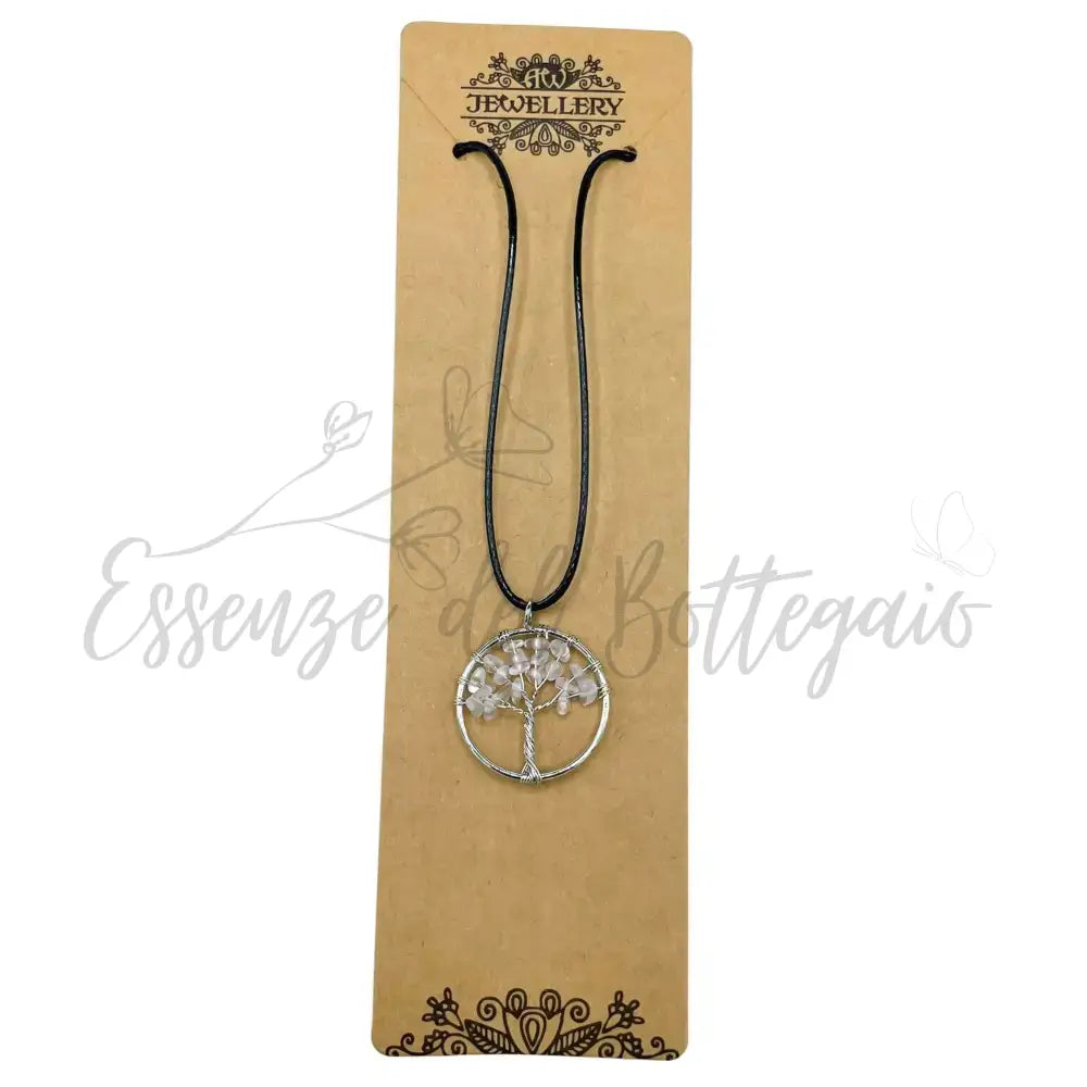 Pendente Albero della vita - Cristallo di Rocca - Gemstone Pendants - Tree of Life