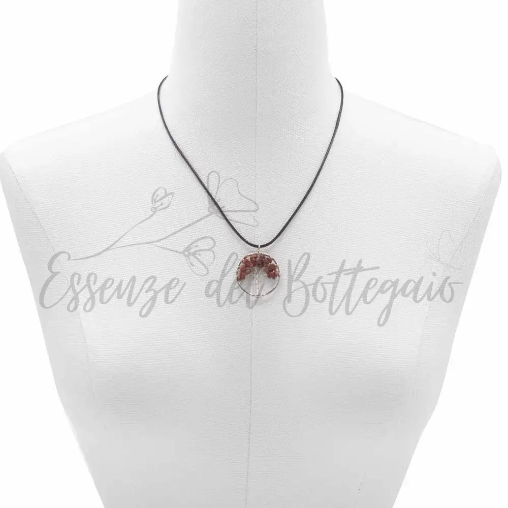 Pendente Albero della Vita - Diaspro Rosso - Gemstone Pendants - Tree of Life