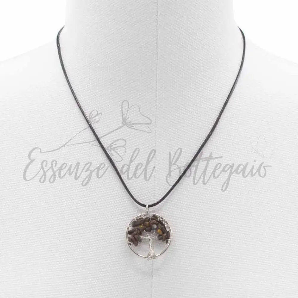 Pendente Albero della Vita - Occhio di Tigre - Gemstone Pendants - Tree of Life