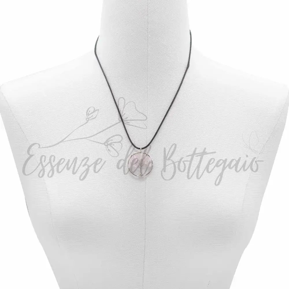 Pendente Albero della Vita - Quarzo Rosa - Gemstone Pendants - Tree of Life