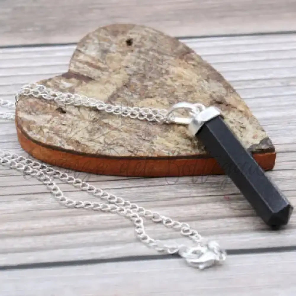 Pendente con Pietra Semipreziosa - Agata Nera - Indian Gemstone Pendant Jewellery