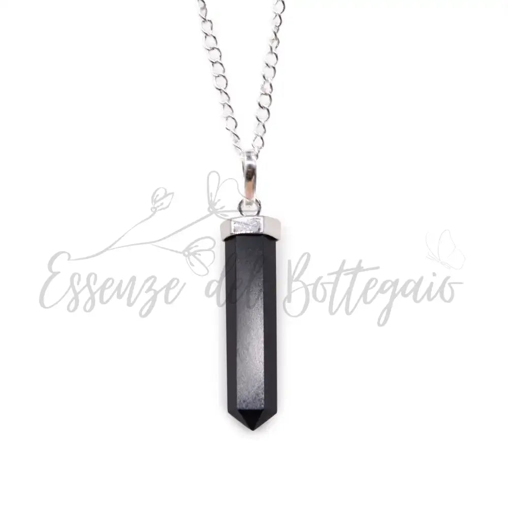 Pendente con Pietra Semipreziosa - Agata Nera - Indian Gemstone Pendant Jewellery