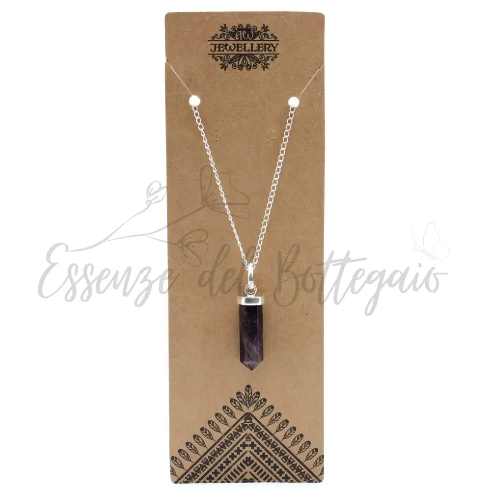 Pendente con Pietra Semipreziosa - Ametista - Indian Gemstone Pendant Jewellery
