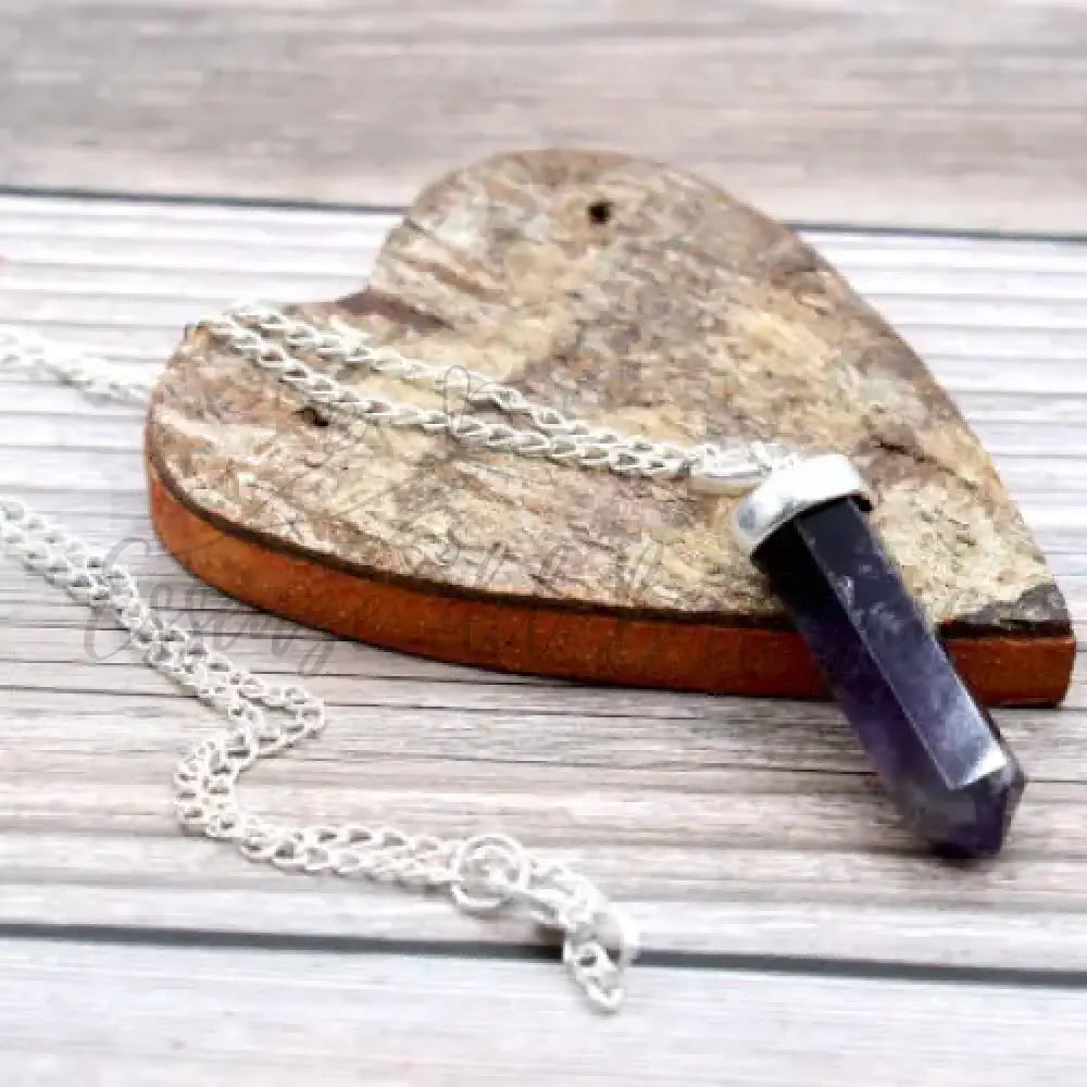 Pendente con Pietra Semipreziosa - Ametista - Indian Gemstone Pendant Jewellery