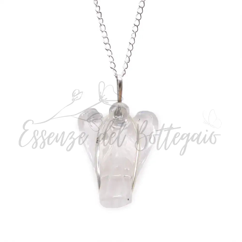 Pendente con Pietra Semipreziosa Angelo - Quarzo di Rocca - Indian Gemstone Pendant Jewellery