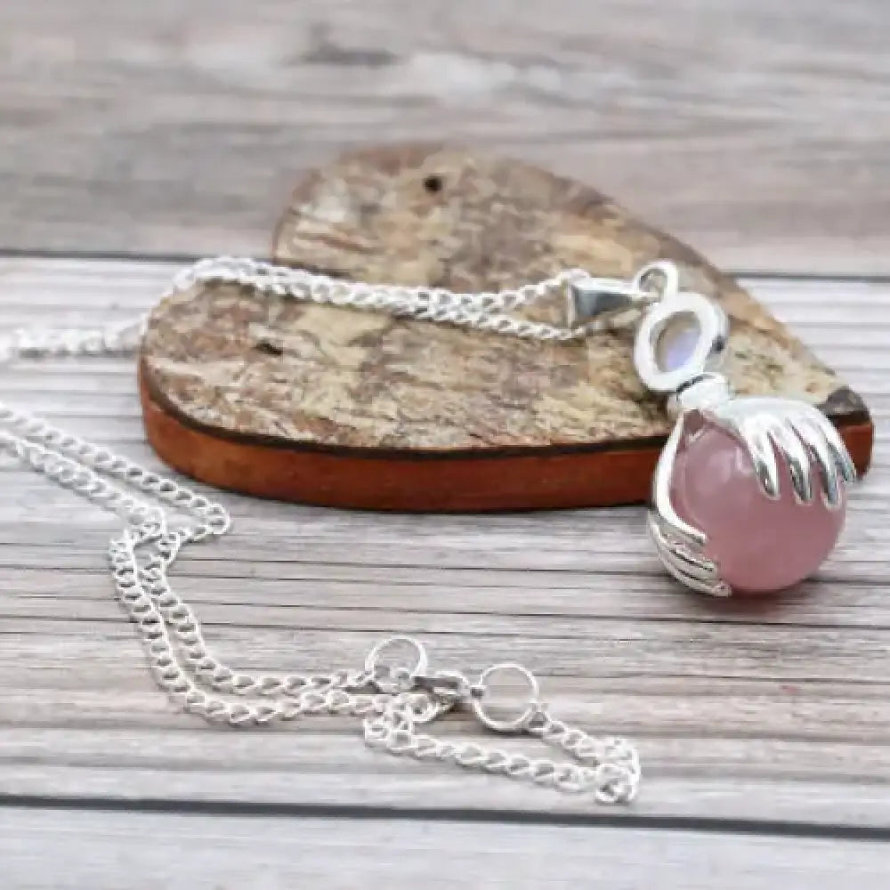 Pendente con Pietra Semipreziosa Mani Guaritrici - Quarzo - Indian Gemstone Pendant Jewellery