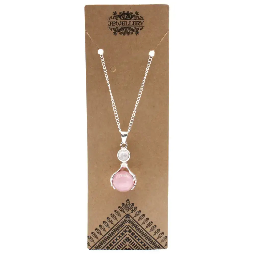 Pendente con Pietra Semipreziosa Mani Guaritrici - Quarzo - Indian Gemstone Pendant Jewellery