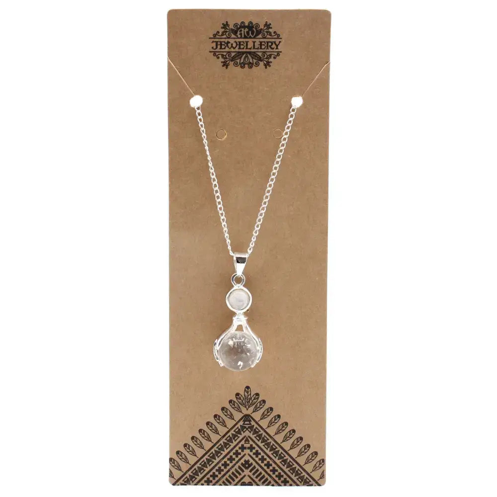 Pendente con Pietra Semipreziosa Mani Guaritrici - Quarzo - Indian Gemstone Pendant Jewellery