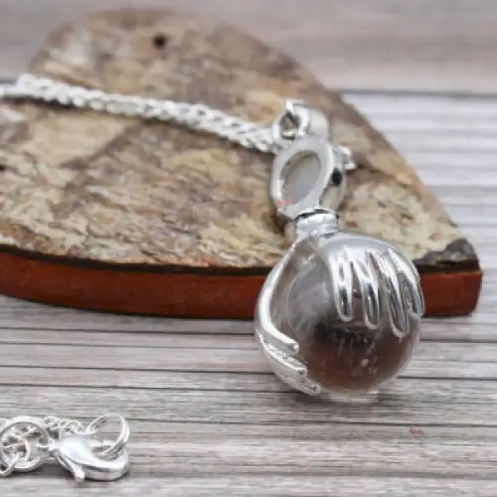 Pendente con Pietra Semipreziosa Mani Guaritrici - Quarzo - Indian Gemstone Pendant Jewellery