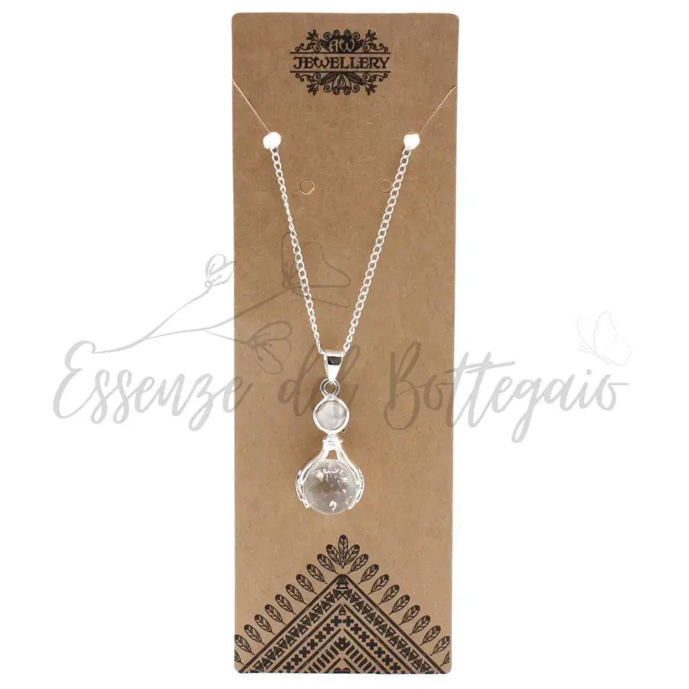Pendente con Pietra Semipreziosa Mani Guaritrici - Quarzo - Indian Gemstone Pendant Jewellery