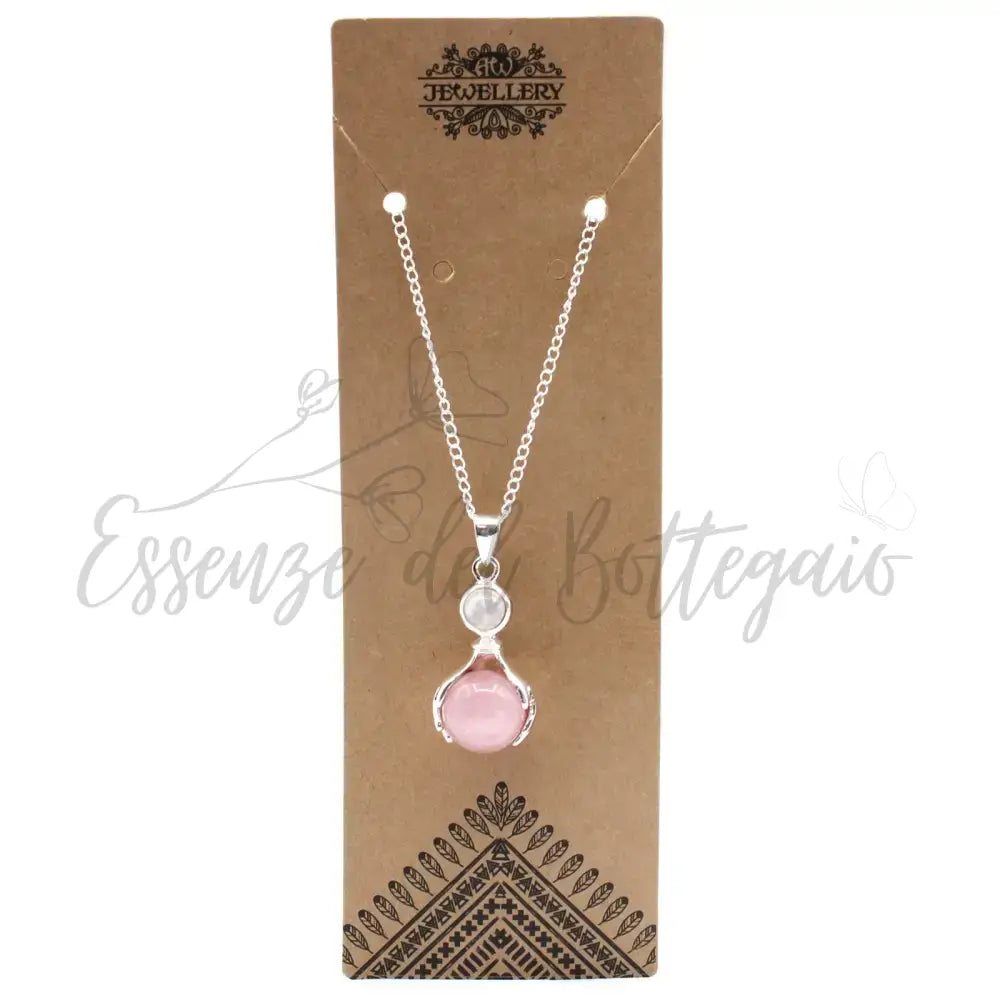 Pendente con Pietra Semipreziosa Mani Guaritrici - Quarzo - Indian Gemstone Pendant Jewellery