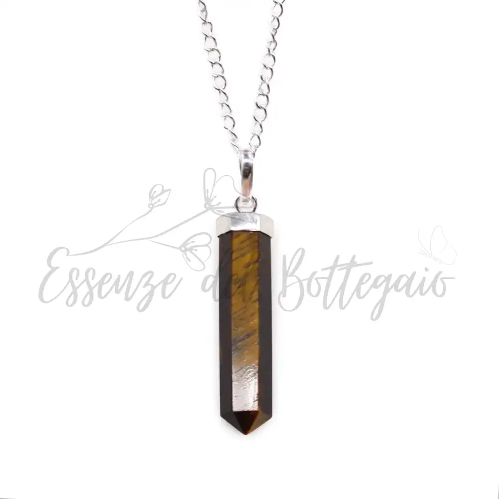 Pendente con Pietra Semipreziosa - Occhio di Tigre - Indian Gemstone Pendant Jewellery