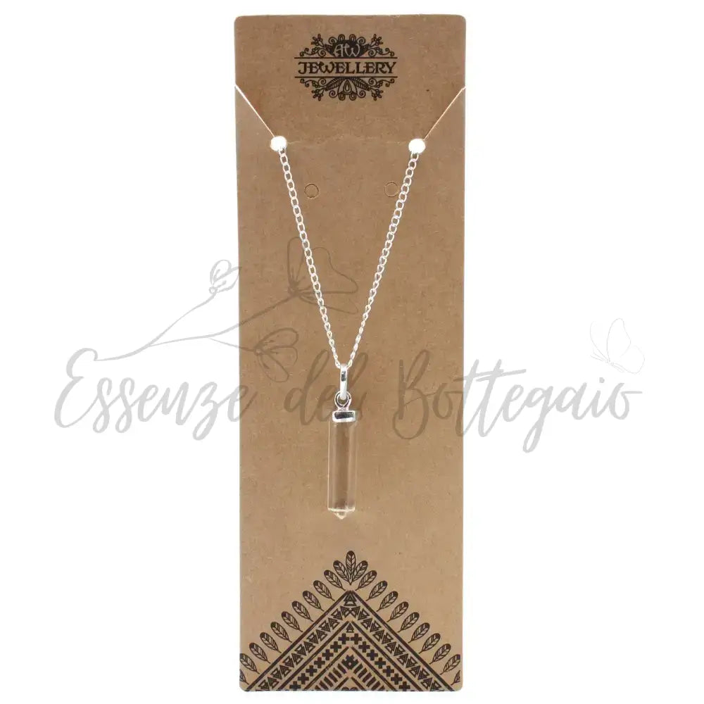 Pendente con Pietra Semipreziosa - Quarzo di Rocca - Indian Gemstone Pendant Jewellery