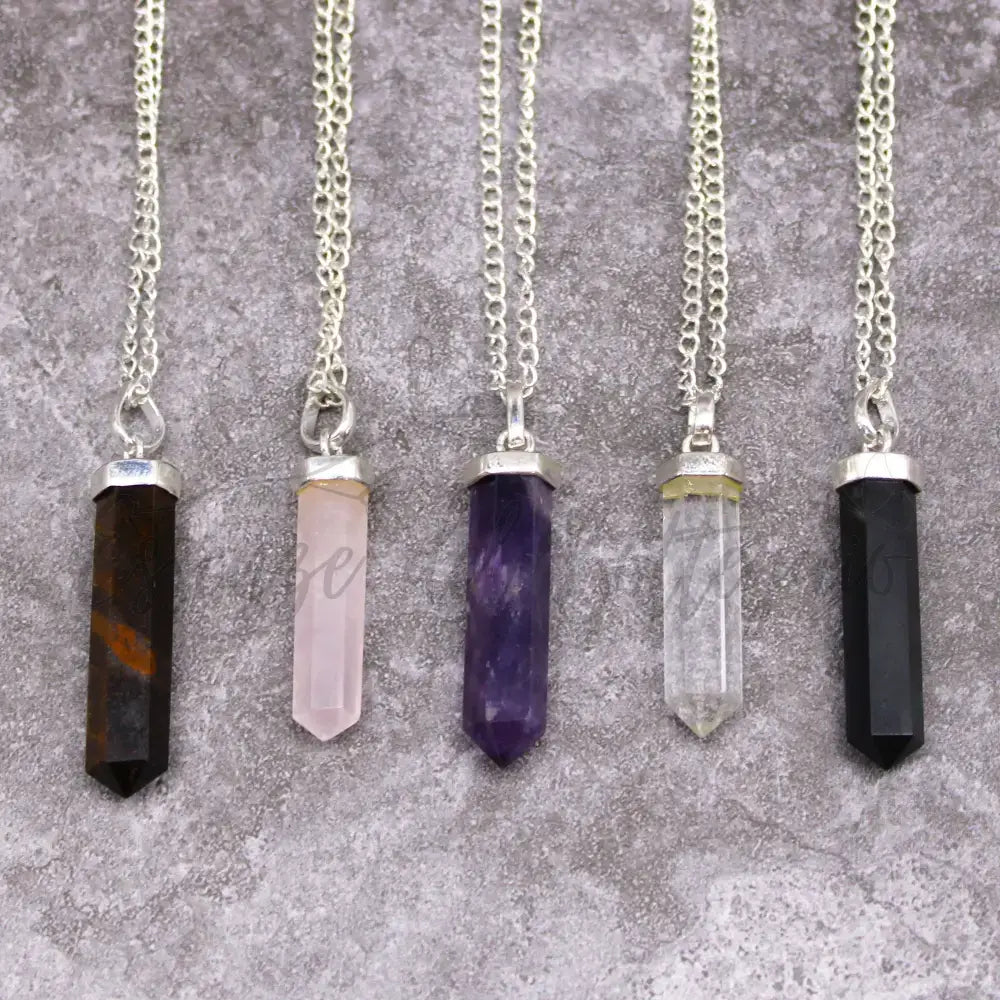 Pendente con Pietra Semipreziosa - Quarzo Rosa - Indian Gemstone Pendant Jewellery