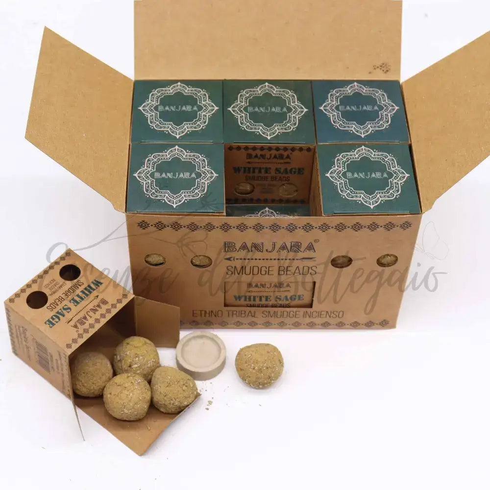 Perline Smudge Banjara - Salvia Bianca - Banjara Smudge Beads