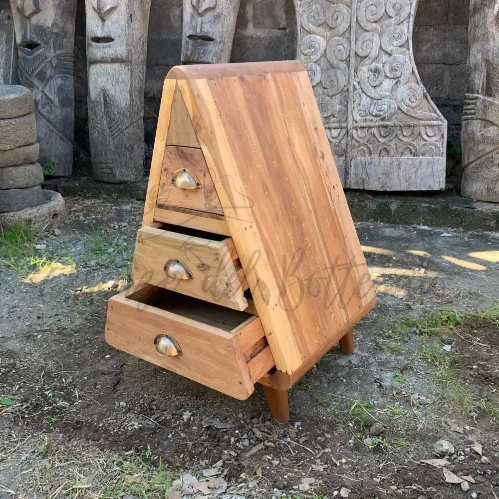 Piramide 3 cassetti 45x46x72cm - Recycled Home Furniture from Bali