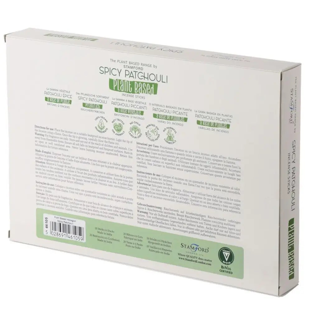 Plant Based Incense Sticks - Spicy Patchouli - Stamford Plant Based Incense Sticks