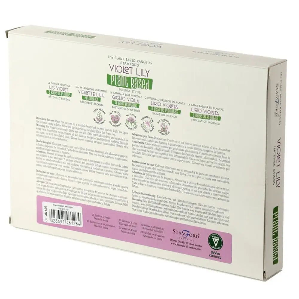 Plant Based Incense Sticks - Violet Lilly - Stamford Plant Based Incense Sticks