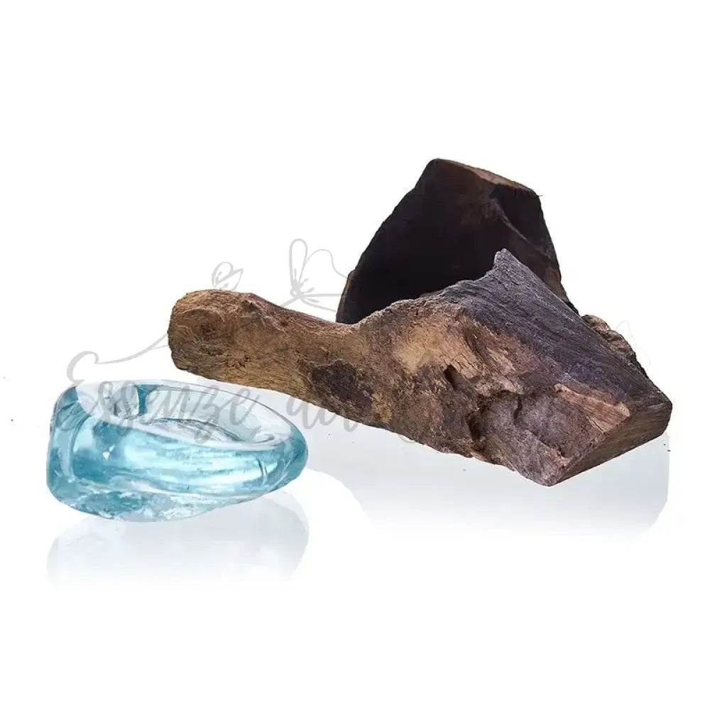 Portacandele in vetro soffiato su legno - Molten Glass on Wood