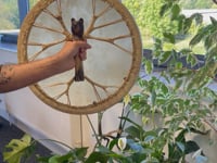 Spirito del Lupo – Tamburo Sciamanico Accordabile con Mazzuolo – 40 cm