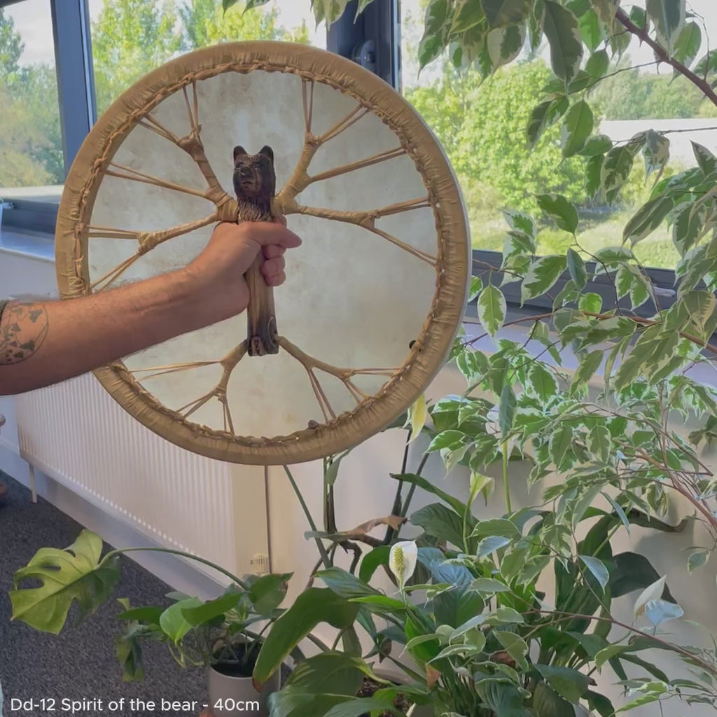 Spirito del Drago – Tamburo Sciamanico Accordabile con Mazzuolo - 40 cm