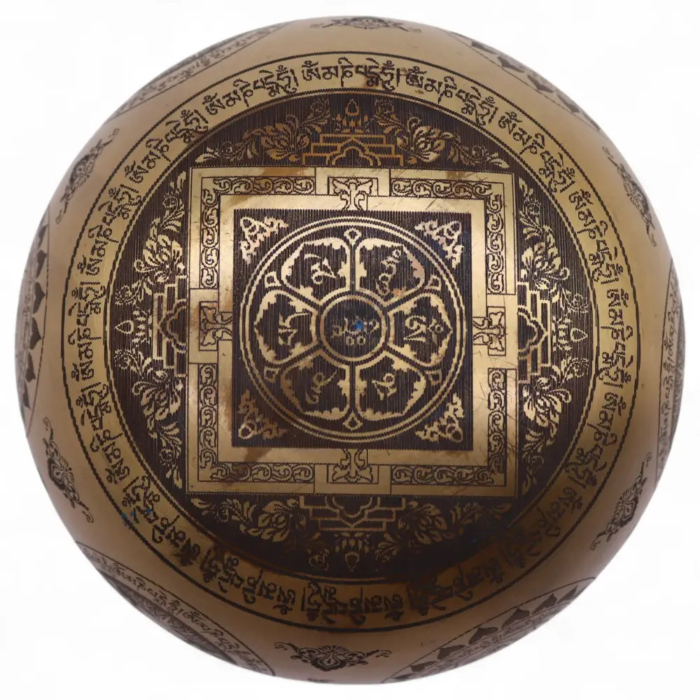 Pure Brass Etched Yogi - Set of 4 - Approx 3.85kg - Tibetan Singing Bowls