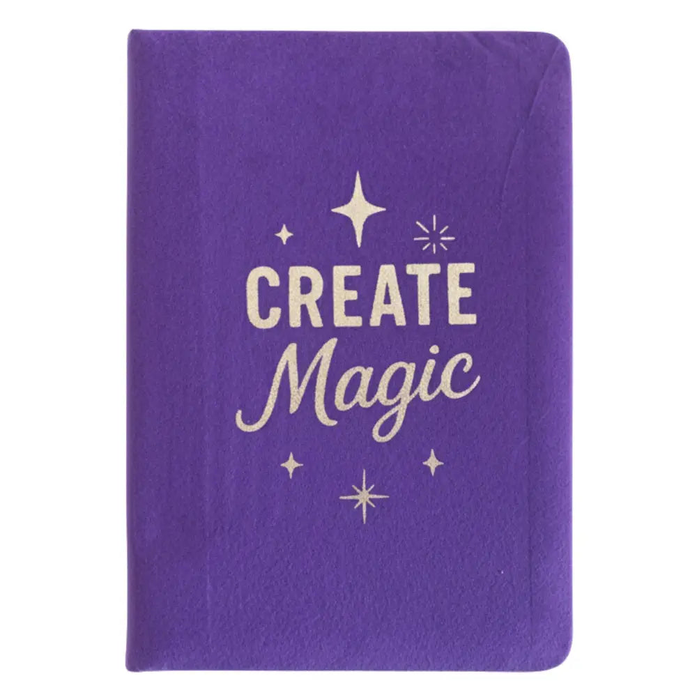 Purple Velvet Notebook - 80 pages - Create Magic - Wellness & Gratitude Notebooks