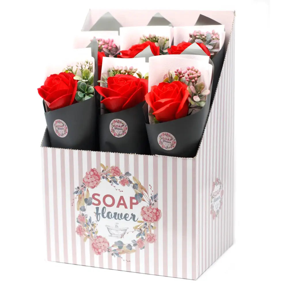 Fiori di sapone - Bouquet con rosa - Ready to Retail Soap Flowers