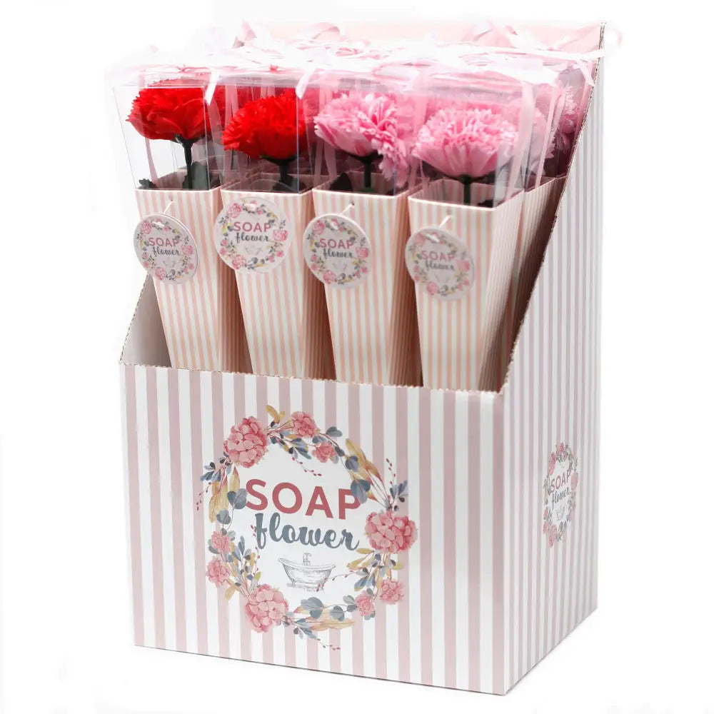 Fiori di sapone - Bouquet con garofano piccolo - Ready to Retail Soap Flowers