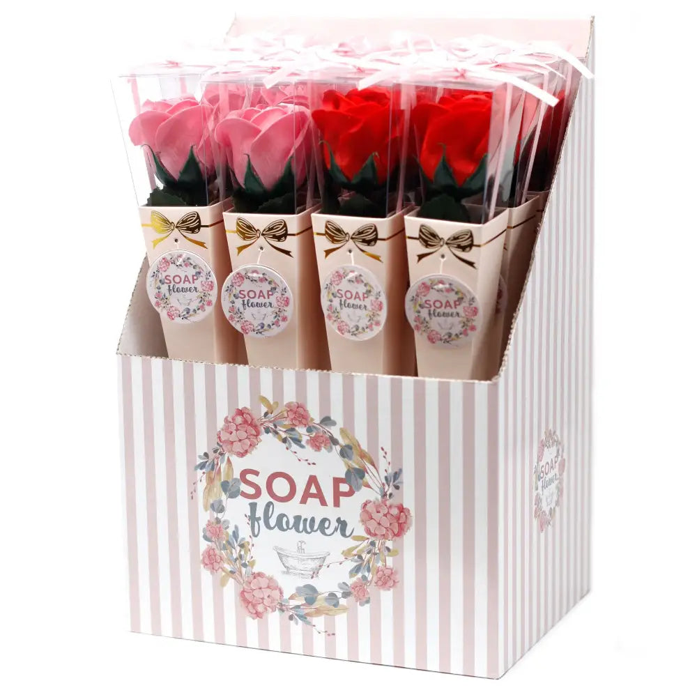 Fiori di sapone - Bouquet con rosa piccola - Ready to Retail Soap Flowers