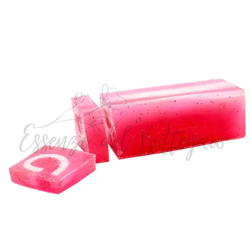 Sapone artigianale in panetto - Lampone e pepe nero 1,35 kg - Wild & Natural Hand-Crafted Soap 1.3kg and Slices