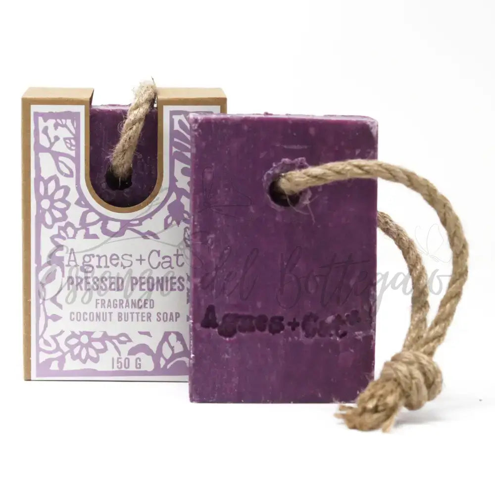 Sapone in corda - Peonie pressate - Soap on a Rope