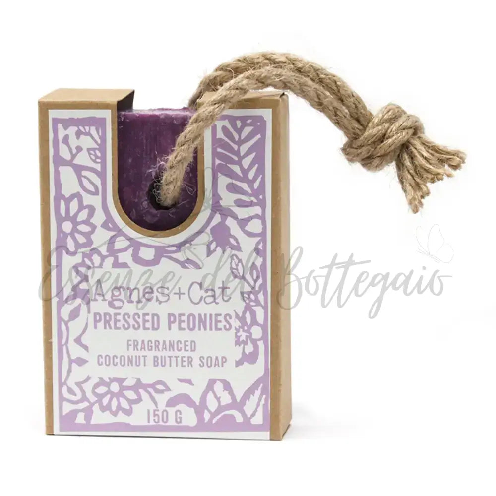 Sapone in corda - Peonie pressate - Soap on a Rope