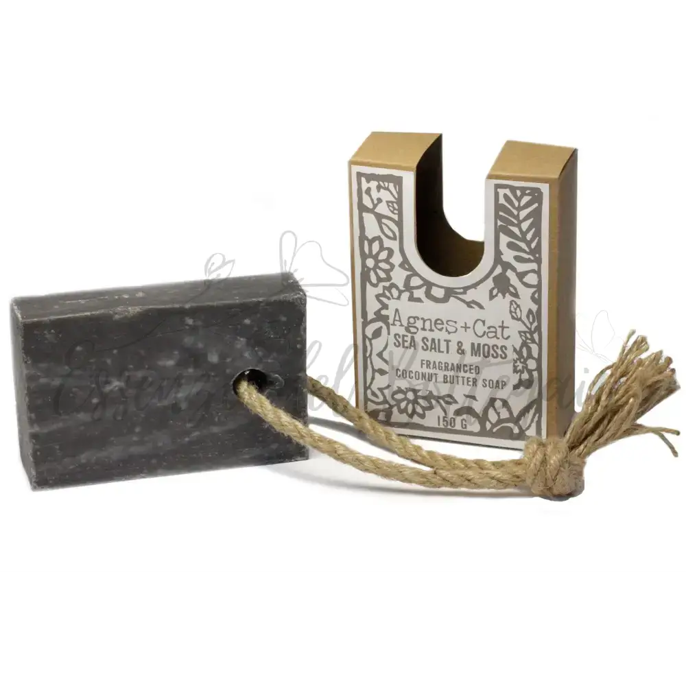 Sapone in corda - Sale marino e muschio - Sapone in corda