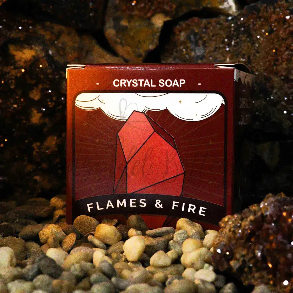 Sapone con pietra preziosa - fuoco - Crystal Elemental Soap
